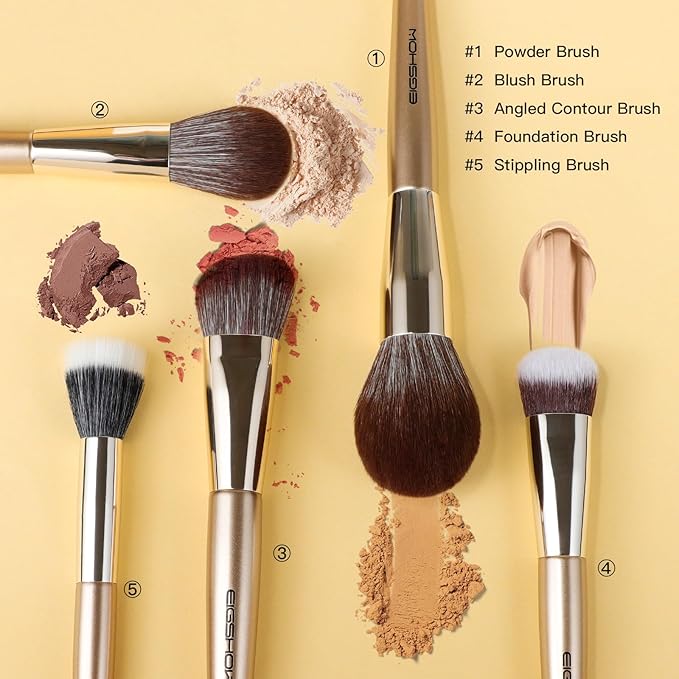EIGSHOW Professional Makeup Brush Set, 16pcs with Case for Mascara Eyeliner Eyeshadow Concealer Foundation Powder Make up Brushes Kit (Monarch Butterfly)