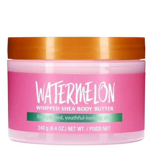 Tree Hut Watermelon Whipped Shea Body Butter, 8.4oz, Lightweight, Long-lasting, Hydrating Moisturizer with Natural Shea Butter for Nourishing Essential Body Care