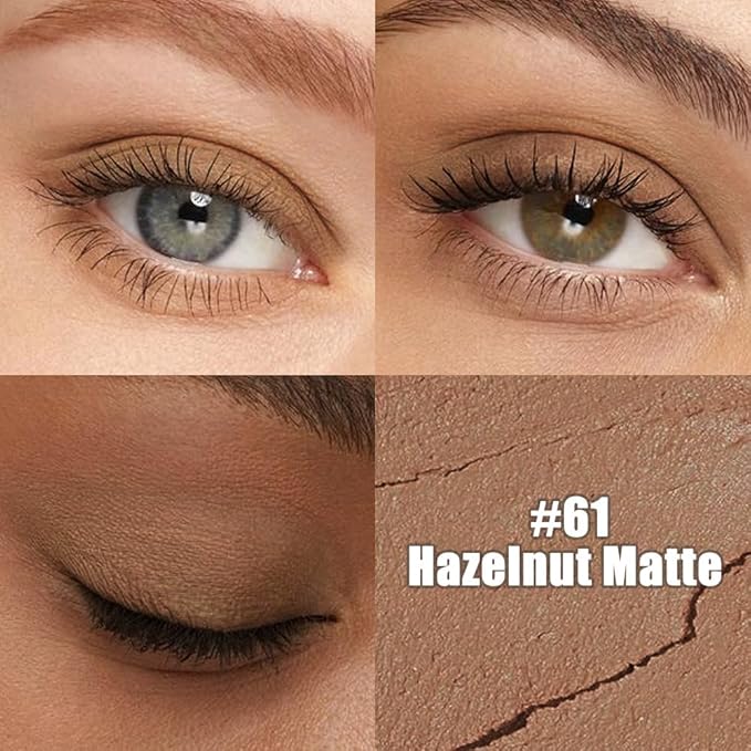 Nude Brown Matte Cream Eye Shadow Stick Makeup for Women, Nude Brown Matte Eyeliner Pencil Eyeshadow Brightener Stick for Eyes, Waterproof Eyeshadow Applicator Blendable sombras para ojos 61#