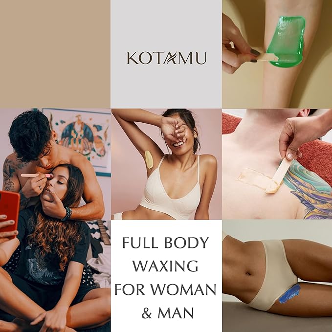 KOTAMU Waxing Kit Black Digital Wax Kit for Women Men Sensitive Skin Hard Waxing Pot for Eyebrow Face Leg Underarm Coarse Soft Hair Removal Professional Wax Warmer with 25 Accessories for Home Salon