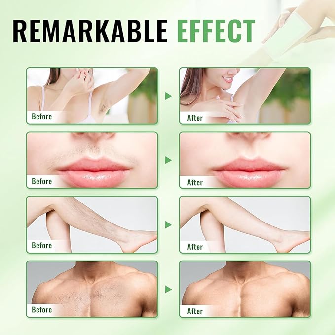 120 Strips Wax Strips Body Hair Removal 2 Sizes and 8 Oil Wipes Waxing Strip Dual Sides Bikini Brazilian Wax for Women Men Face Arms Legs BackUnderarm Waxing Kit Suit Many Skin Aloe Scent