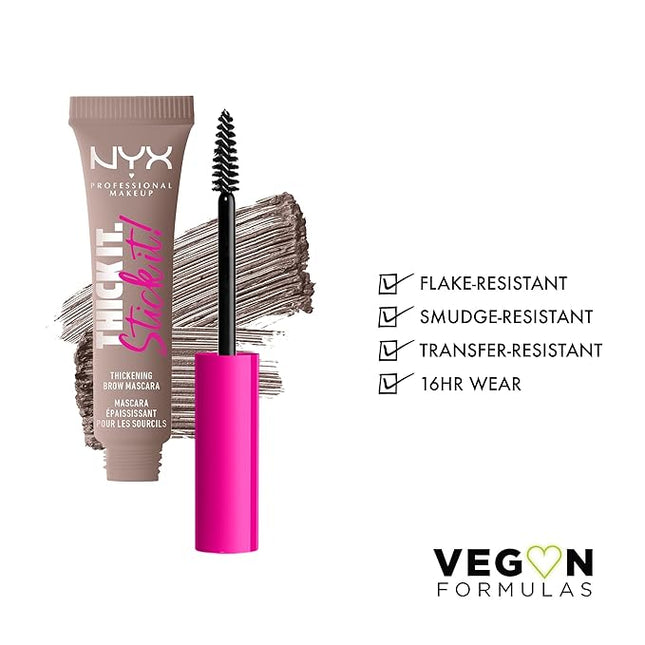 NYX PROFESSIONAL MAKEUP Thick It Stick It Thickening Brow Mascara, Eyebrow Gel - Cool Blonde