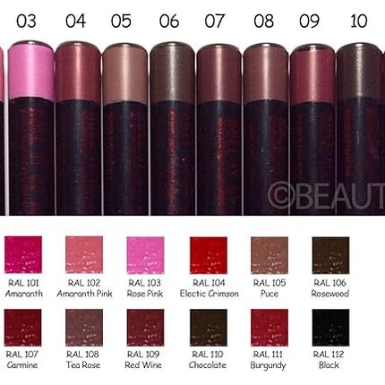 J.cat Beauty Roll It up Auto Lip Pencil Liner All 12 Colors