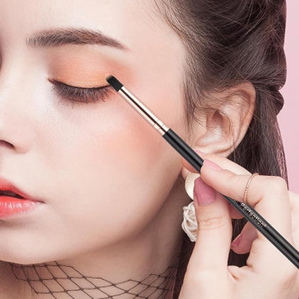 Real Perfection Makeup Brush Set 16 Pcs with 1 Eyebrow Razor Premium Synthetic Foundation Powder Concealers Eyeshadow Blush Makeup Brushes Make up Brushes Kit (Black)