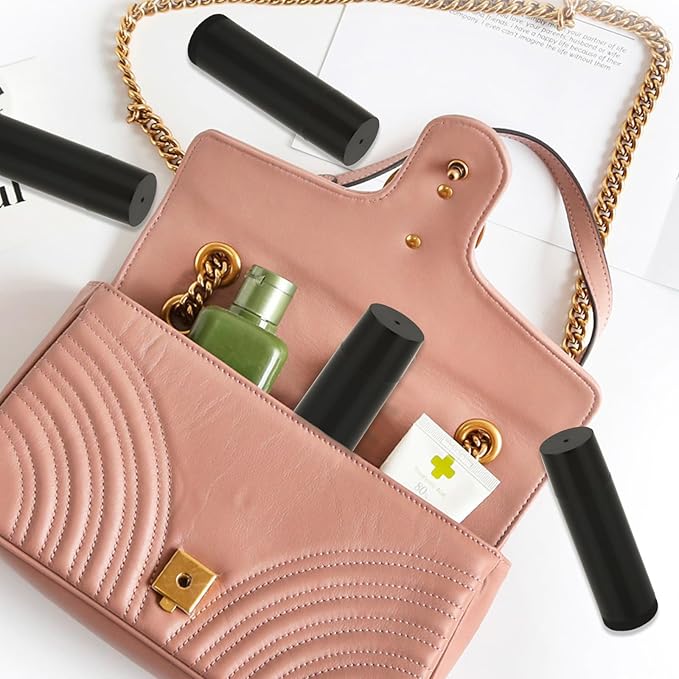 CertBuy 100 Pack Lip Balm Tubes, 5ml / 5g Empty Lip Balm Tubes with Cap Black, for DIY Make Up (69 x 17 MM)