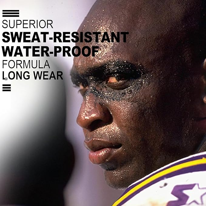 CCBeauty Blue Face Body Paint Stick, Cream Dark Blue Baseball Eye Black Sticks for Sports, Grease Foundation Makeup, Face Painting Kit for Halloween Mystique Smurf Cosplay Costume Parties, 0.67 Ounce