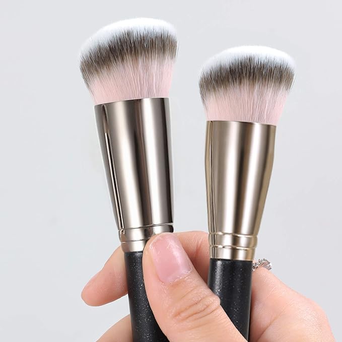 ENERGY Foundation Brush for Liquid Makeup Professional Synthetic Bronzer Brush for Full Coverage Cream Powder Cosmetics Blending Buffing Contouring Vegan application tool 170