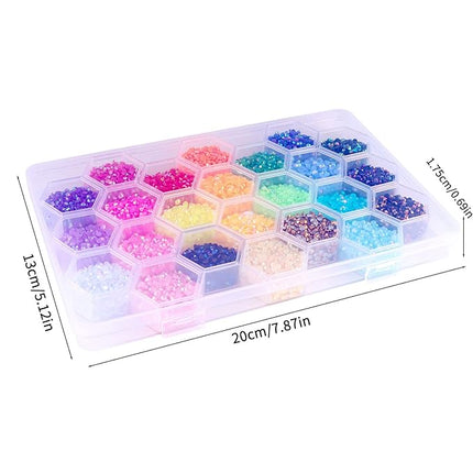 24pc Jelly AB Crystals Resin Nail Beauty DIY Jewelry Accessories Rainbow AB Resin Flatback Rhinestones Kit, Mixed Color Round Shape for Nail Crafts Tumbler (C-3mm)