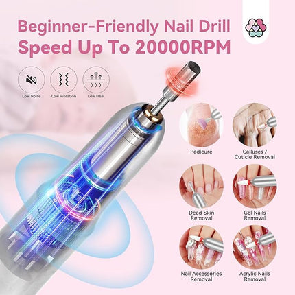 Saviland Acrylic Nail Kit for Beginners: Keratin Acrylic Powder Castor Oil Vitamin E Gel Nail Polish Primer 180W Nail Lamp Nail Drill Full Tools Everything Home Starters