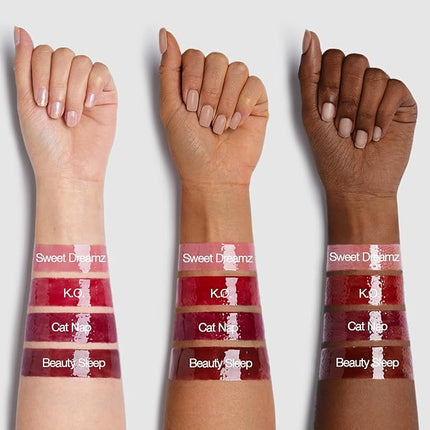 SHEGLAM Pout Pillow Cushion Lip Gloss Moisturizing Liquid Lipstick High Shine Finish Sponge Tip Applicator Non-Sticky Lip Glaze Purple -K.O.