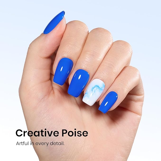 beetles Blue Gel Polish - 15ML One Color One Bottle Royal Blue Gel Polish Soak off Uv Led Lamp Nail Art Colorful Bottle All Season Manicure