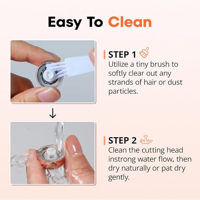 Replacement Heads for Facial Hair Removal: Original Heads Replacement Set for 2 in1 Eyebrow Trimmer - Painless Razor Head for Women - Suitable for VG VOGCREST Model VG-102, VG-1023, VG-1024