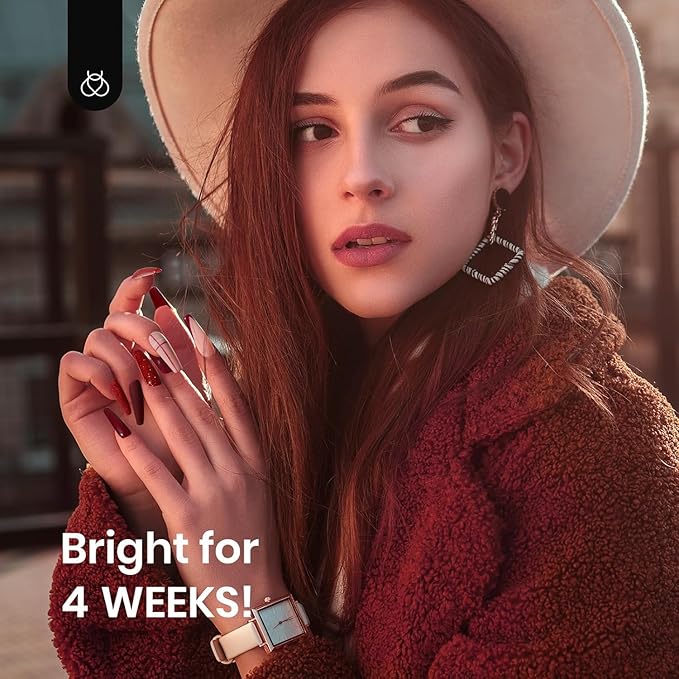 Beetles Red Gel Nail Polish, 6 Colors Burgundy Nude Red Glitter Gel Polish Marvelous Lady Collection Nail Art Design Fall Winter Soak Off Uv LED Nail Polish Manicure DIY Home Salon