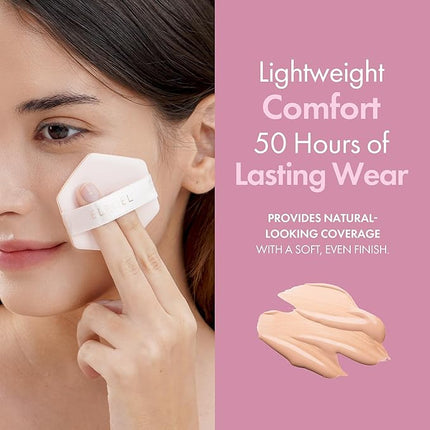 Blending Cushion 4-in-1 Korean Cushion Foundation with Italian Caviar, Collagen & Hyaluronic Acid - 12HR Long Lasting, Hydrating & Age-Defying Makeup Concealer 0.44 oz (#25 Medium Beige)