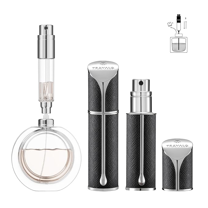 Travalo AQUA Perfume Travel Refillable Bottle, Bottom Filling Fragrances Perfume Atomizer, Mini Cologne Dispenser, Portable Sprayer for Women Men, Gift