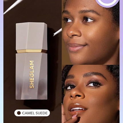 SHEGLAM Sun Sculpt Cool Toned Liquid Contour Stick Long Lasting Cream Bronzer Makeup - Camel Suede