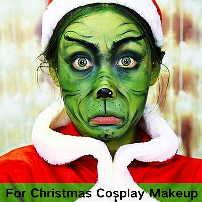 MEICOLY Light Green Face Body Paint(2.37Oz),Lime Light Green Face Paint for Camouflage Hunting Hulk Gamora,Halloween SFX Witch Makeup,St Patrick's Day Face Paint Makeup Accessories