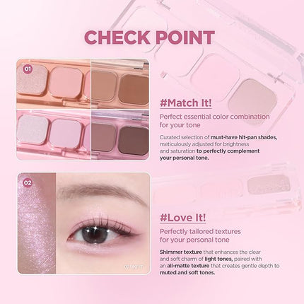 lilybyred Mood It Palette | 4-Shade Korean Eyeshadow Palette, Pre-Matched Personal Tone, Soft Blending, Buildable Coverage, Matte & Shimmer Finish, Daily Wear, Compact Size, 0.10 oz. (04 Attention It)