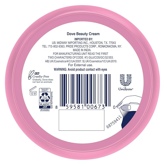 Dove Body Love Beauty Cream, Lightweight, Fast-Absorbing Face and Body Cream for Normal to Dry Skin, 24-Hour Moisture, Luxuriously Scented Face Cream, Hand & Body Lotion, 5.07 Fl Oz (Pack of 12)