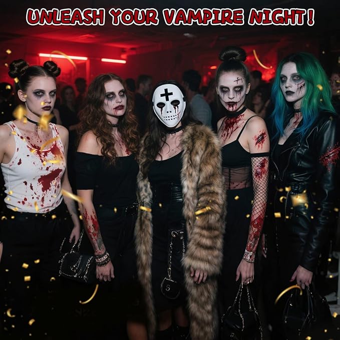 3PCS Halloween Fake Blood Makeup Kit, Fake Blood Dripping 2.03oz + Spray 2.03oz + Coagulated 1.35oz, Realistic Washable Fake Blood for Zombie Monster Mouth Clothes Vampire Cosplay & Dress Up