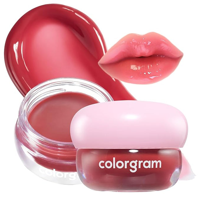 COLORGRAM TINTIN DORY LIP JAM 07 FIG JAM | Pudding Pot Lip Blush | Tinted Lip Jam, Hydrating & Plumping Lip Balm with Lightweight, Non-Sticky Formula | Clear Radiance & Semi-Transparent Color