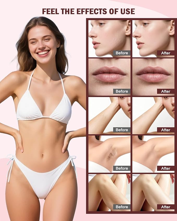 Bikini Trimmer for Women - 2 in 1 Dual Head Bikini Shaver, Painless Electric Razors for Silk Skin, Ceramic Blade, Waterproof Wet & Dry Use Body Hair Removal for Trip（Purple）