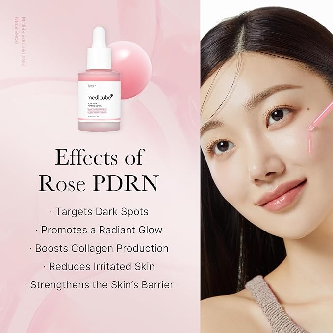 medicube Affordable Pink Routine Duo: Age-R Booster Pro Pink | 6-in-1 Real Glass Glow Beauty Massager and PDRN Peptide Serum