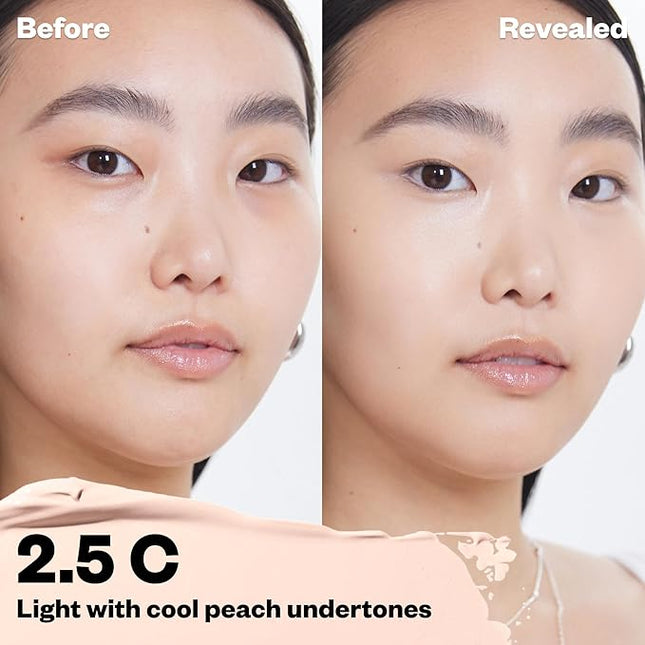 Kosas Revealer Concealer - Medium Coverage Makeup with Hyaluronic Acid, Conceals Dark Circles Under Eyes, Dark Spots and Blemishes + Brightens, Hydrates, Long-Lasting & Vegan, (Tone 2.5 C)