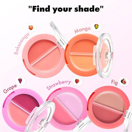 Amuse SEOUL Lips and Cheeks Healthy Balm 02 MANGO BALM | Moisturizing, Glossy, Creamy Texture, Lightweight, Dewy Finish, Natural-looking Color, K Beauty Makeup, Vegan (1.5g / 0.05 oz)