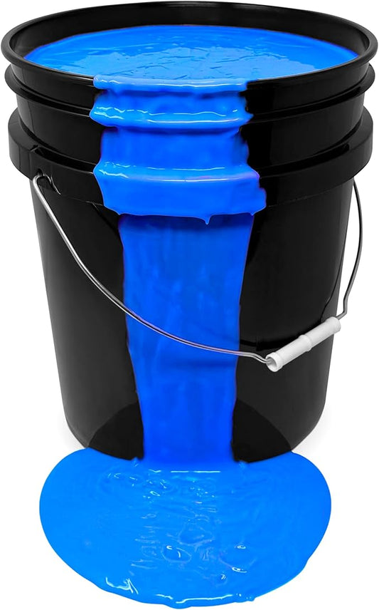 milo UV Neon Blue Washable Party Paint | 5 Gallon Bucket | Bulk Fluorescent Party Paint for Rave, Events, Concerts | Glows UV in Black Light | Made in USA | Safe for Skin, Washable, and Non Toxic
