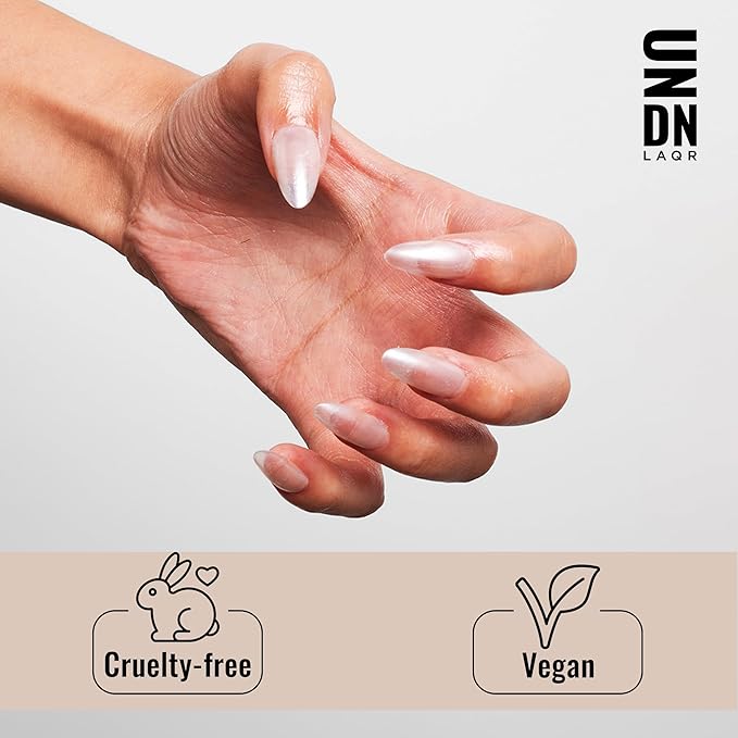 UNDN Vegan Nail Polish - Chiseled - Bone White Nail Polish - Neutral Shade Fingernail Polish for Women and Men - Long Lasting, Cruelty Free - 0.5 oz