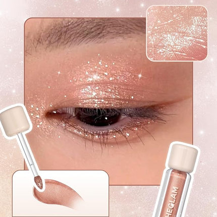 SHEGLAM Airglow Eye Tint 16 Hours Long-Lasting Liquid Eyeshadow Shimmer High-Impact Color Single Eyeshadow - Nectar