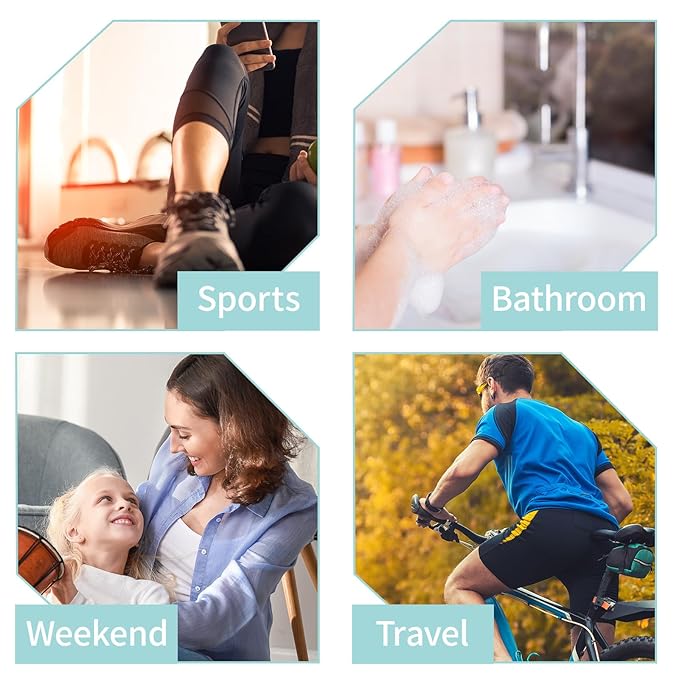 Tekson Plastic Travel Size Bottles 3.4 oz, Mouthwash Bottle, Refillable Containers for Cosmetic with Gold Screw Cap for Travel Essentials (100ml, Clear)