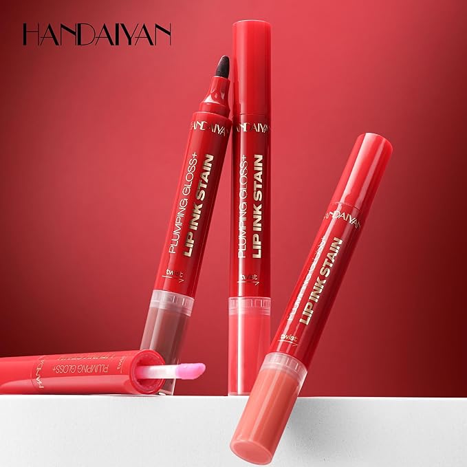 3 Colors 2 in 1 Lip Stain with Lip Oil Pencil.Matte Lip Tattoo Long-Lasting Waterproof LipStain High-Pigment Lipgloss.Gift For Girls and Women