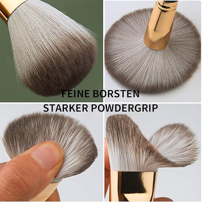 14 PCS Makeup Brushes Set Professional, Comfortable To Hold And Easy To Use. Eyeshadow, Blush, Powder, Foundation, Blending, Full Face Make up Brushes Set With Makeup Brushes Holder. Leather Packaging