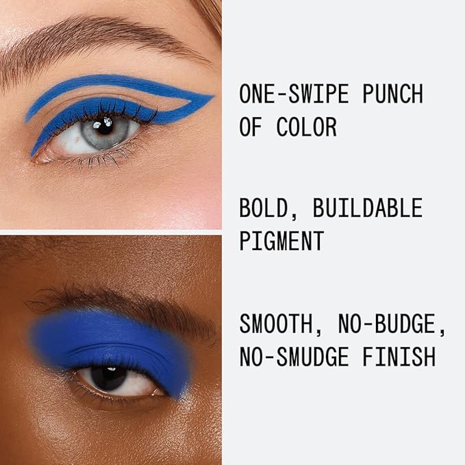 about-face Matte Fluid Eye Paint Sweet Disposition – High-Pigment Liquid Eyeshadow, Long-Lasting, No-Budge Matte Finish, Vegan & Cruelty-Free (Cornflower Blue)