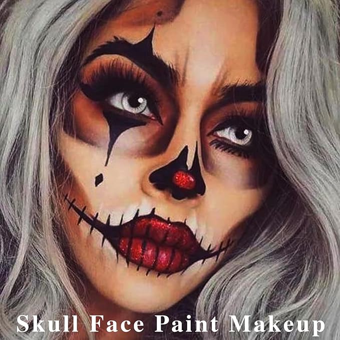 MEICOLY Brown Face Body Paint,2.37Oz Tube Water Based Maroon Face Paint for Deer Cosplay Makeup,Washable Body Paint for Halloween Stage SFX Special Effects Makeup,Face Painting for Adults Kids