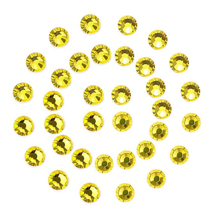 1440Pcs Lemon Yellow Crystal Rhinestones,Glass Flatback Rhinestones Gemstones Mini for Nail Face Makeup Art Crafts Clothes Decoration- (SS4, 1.6mm,Lemon Yellow)