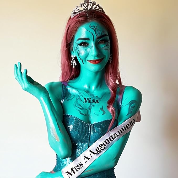 MEICOLY Cream Teal Face Body Paint,2.37Oz Large Tube Water Based Body Paint Face Painting for Adults and Kids,Halloween Face Paint Stage SFX Special Effects,Cosplay Facepaint Peacock Makeup