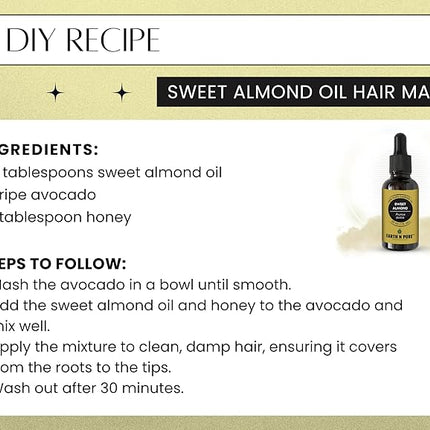 EARTH N PURE Sweet Almond Oil (Badam Oil) Cold Pressed, Therapeutic Grade for Body, Skin, Hair 100 ml