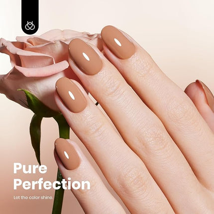 beetles Gel Polish Hema Free Brown Gel Nail Polish Soak Off Uv LED Nail Lamp 15ml DIY Home Manicure Salon Gift for Women Beyonce Caramel