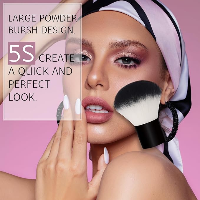 Daubigny Kabuki Face Brush Foundation Blush for Mineral Stippling Makeup Face Blending Brush Cream Powder Makeup Brush (Kabuki) …