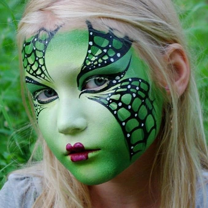 Mysense Amazon Green Face Body Paint,St Patricks Day Outfit Accessories,Water Based Washable Cream Body Paint for Adults and Children Halloween SFX Cosplay Gamora Witch Costume Makeup,0.6oz