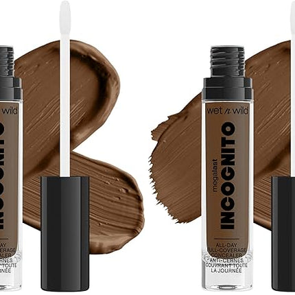 wet n wild Mega Last Incognito All-Day Full Coverage Liquid Matte Concealer Deep Sand, (1114055) (Pack of 2)