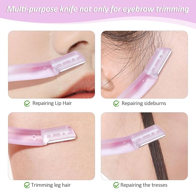 wanheart Women's Facial Shaver (3-pack), for hair removal, face, and eyebrows, with gentle exfoliating blades (3)