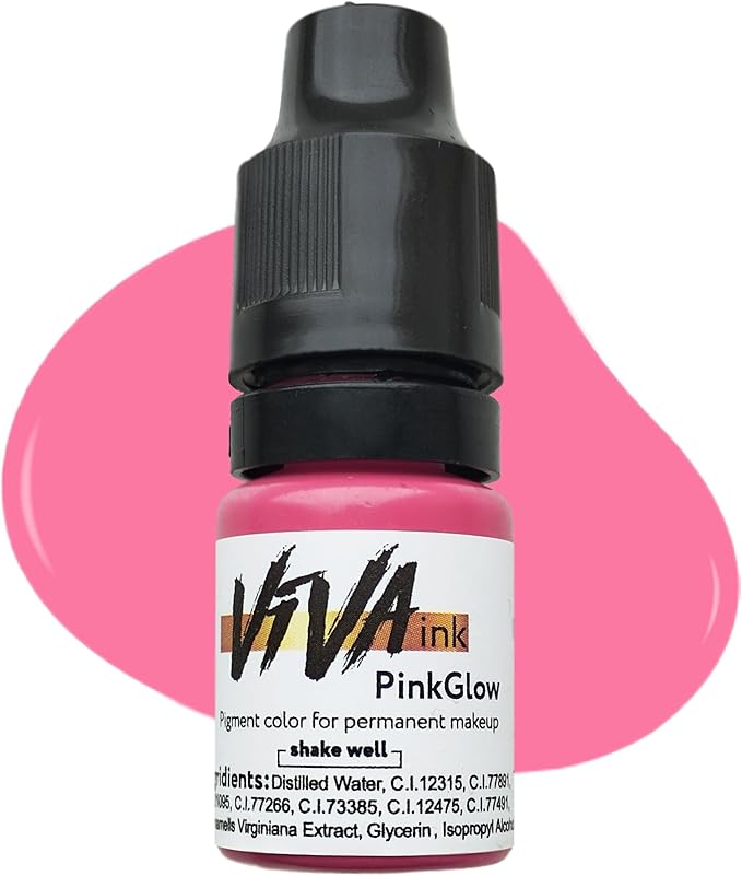 Lip Pigment – Permanent Lip Makeup – Microblading Ink for Durable and Colorful Lips – Long Lasting Color Lip Cosmetics (0.2 oz) (PinkGlow)