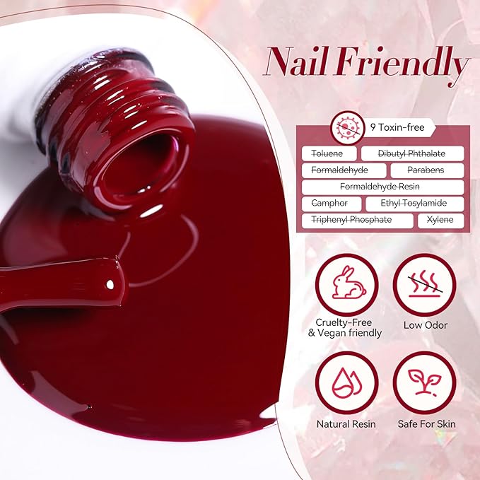 Born Pretty Fall Winter Gel Nail Polish Pumpkin Caramel Orange Brown Red Shimmer Sparkle Halloween Gel Polish Nail Art Manicure DIY Christams Gift Collection 6PCS