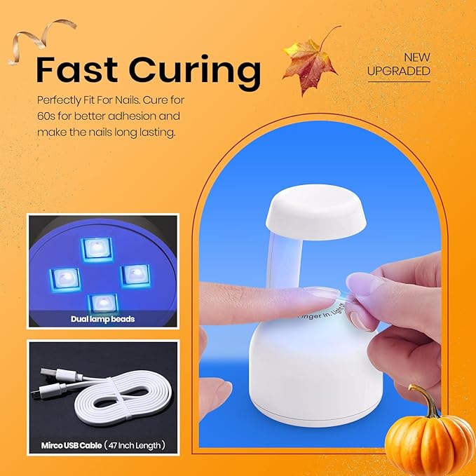 Beetles Mini Uv Light for Gel Nails Flash Curing Innovative with Smart Sensor for Easy and Fast Extension System, Portable Manicure Uv Led Light for Gel Nail Polish Diy