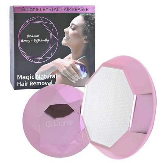 Crystal Hair Eraser,Painless Nano Hair Remover Exfoliation,Gentle and Efficient Glass Hair Removal Device Without Waxing,Natural Epilator for Women and Men(Rose Pink)