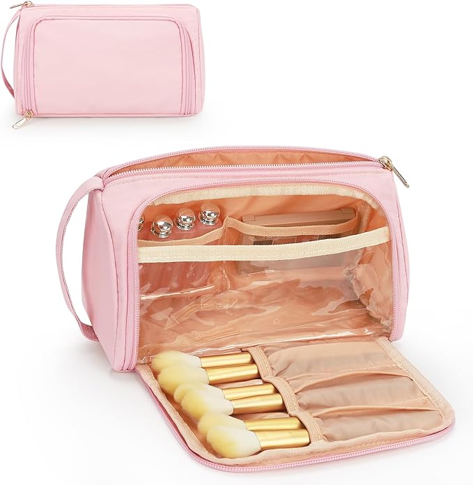 CUBETASTIC Small Makeup Bag, Makeup Pouch, Travel Cosmetic Organizer for Women